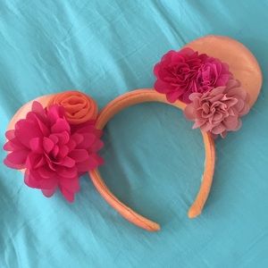 Pink and Orange Minnie Mouse Ears
